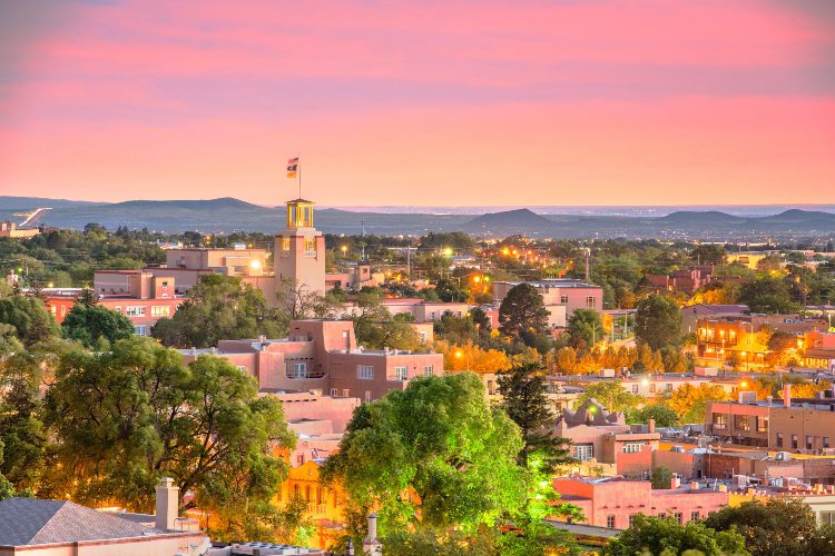 Sante Fe, New Mexico downtown